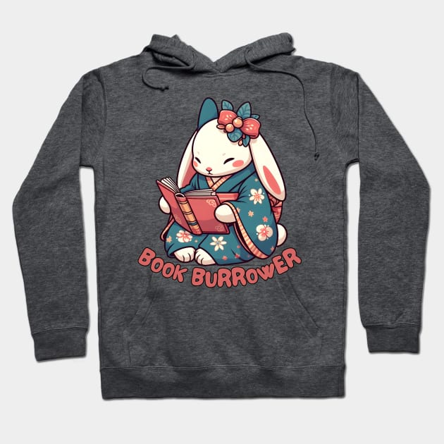 Reading rabbit Hoodie by Japanese Fever